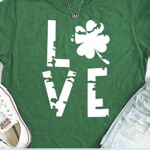 LOVE shamrock t shirt